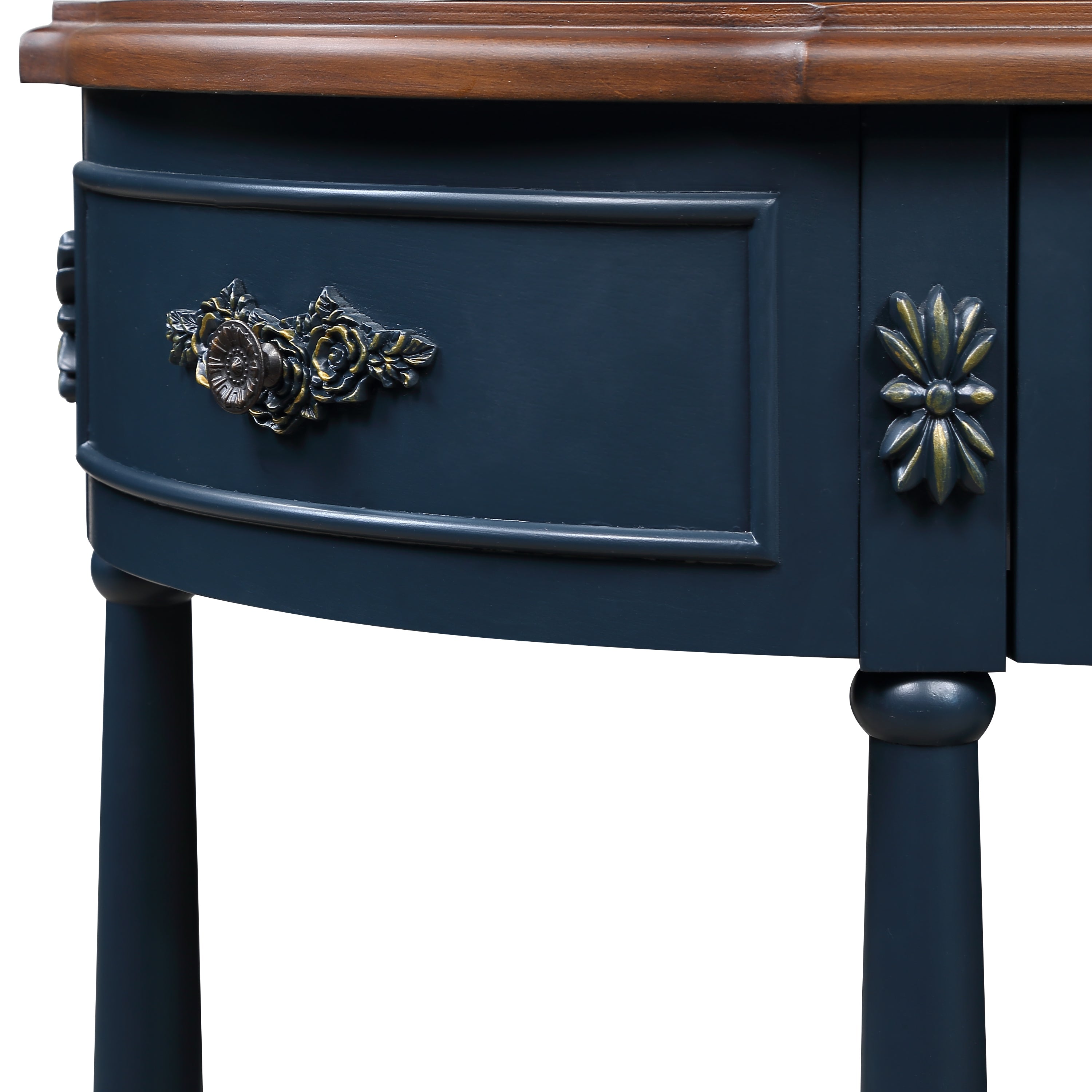 Curved Console Table with Drawers