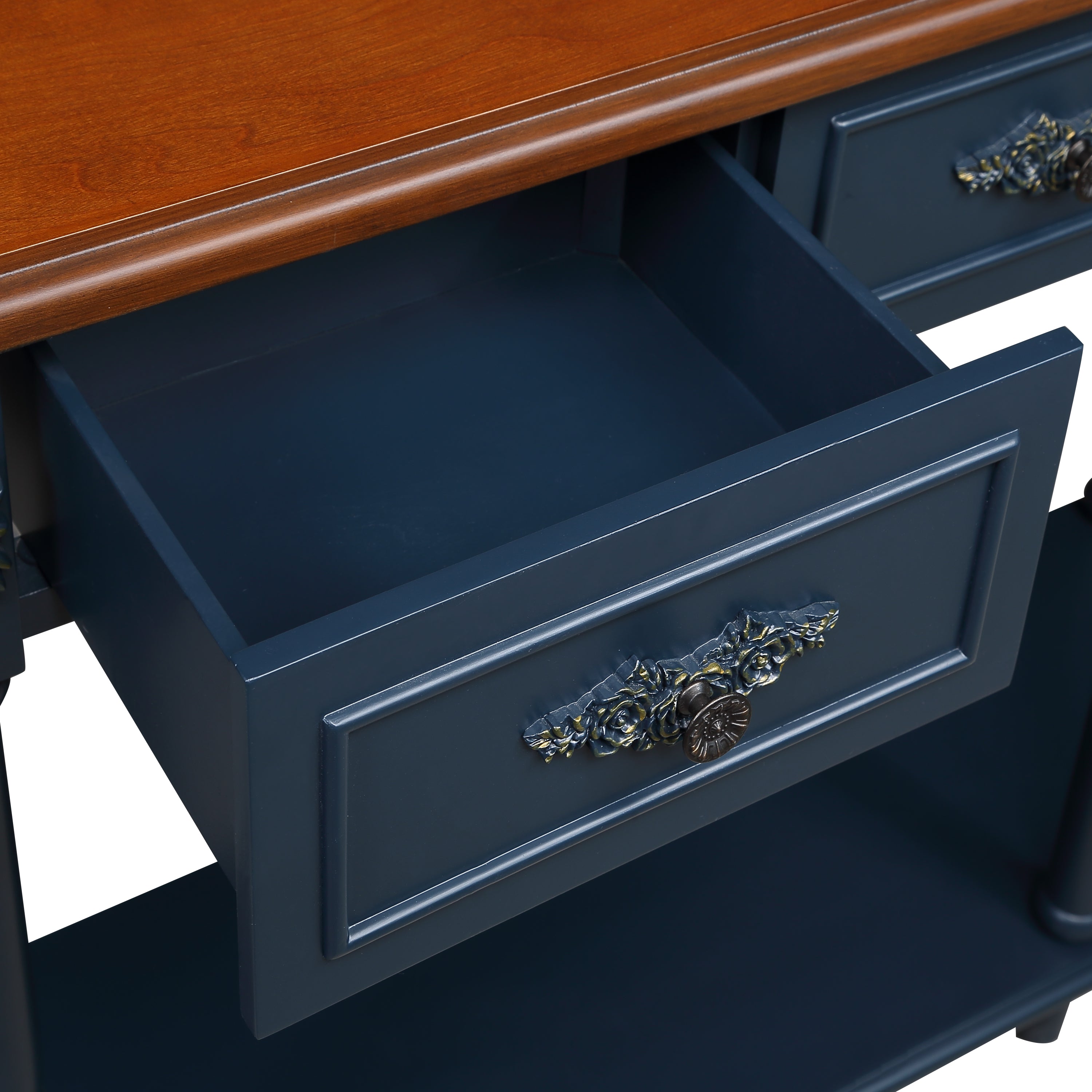 Curved Console Table with Drawers
