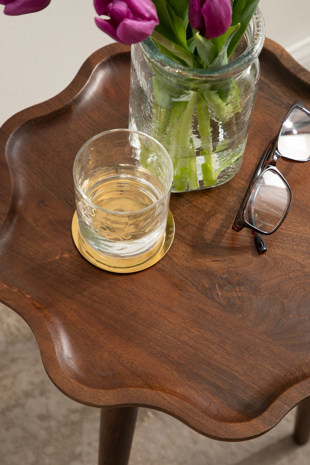 Scallop-Edge Side Table