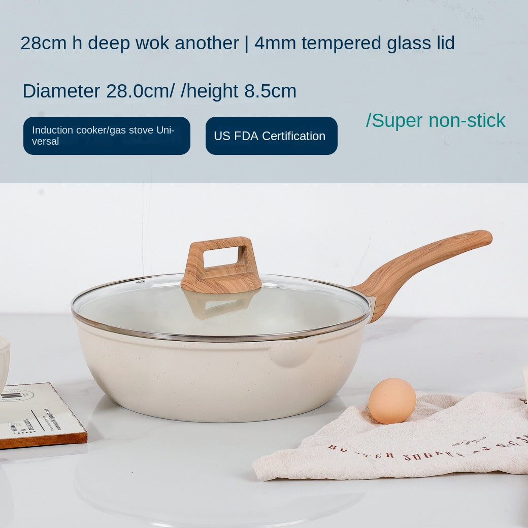 Beige Nonstick Sauté Pan