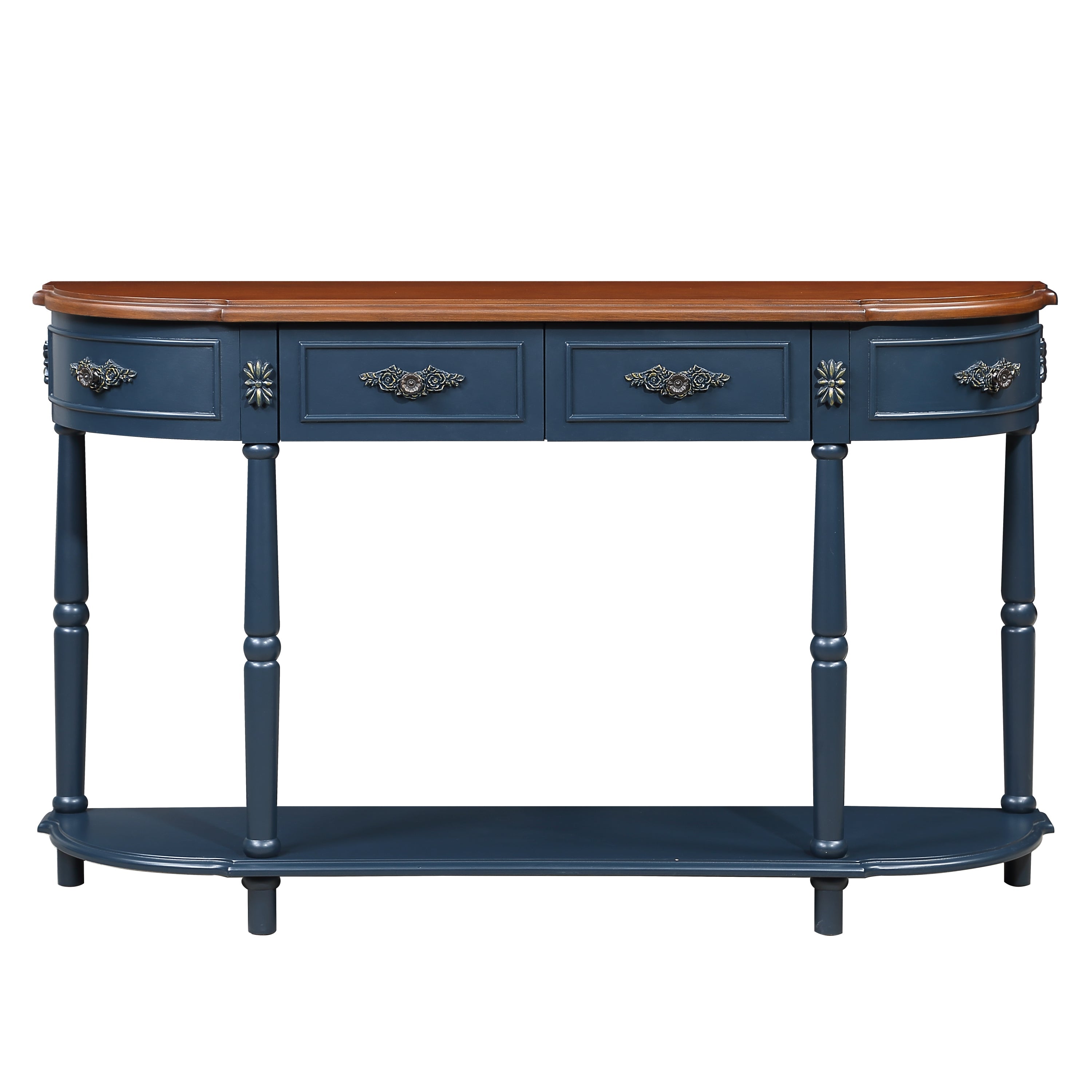 Curved Console Table with Drawers