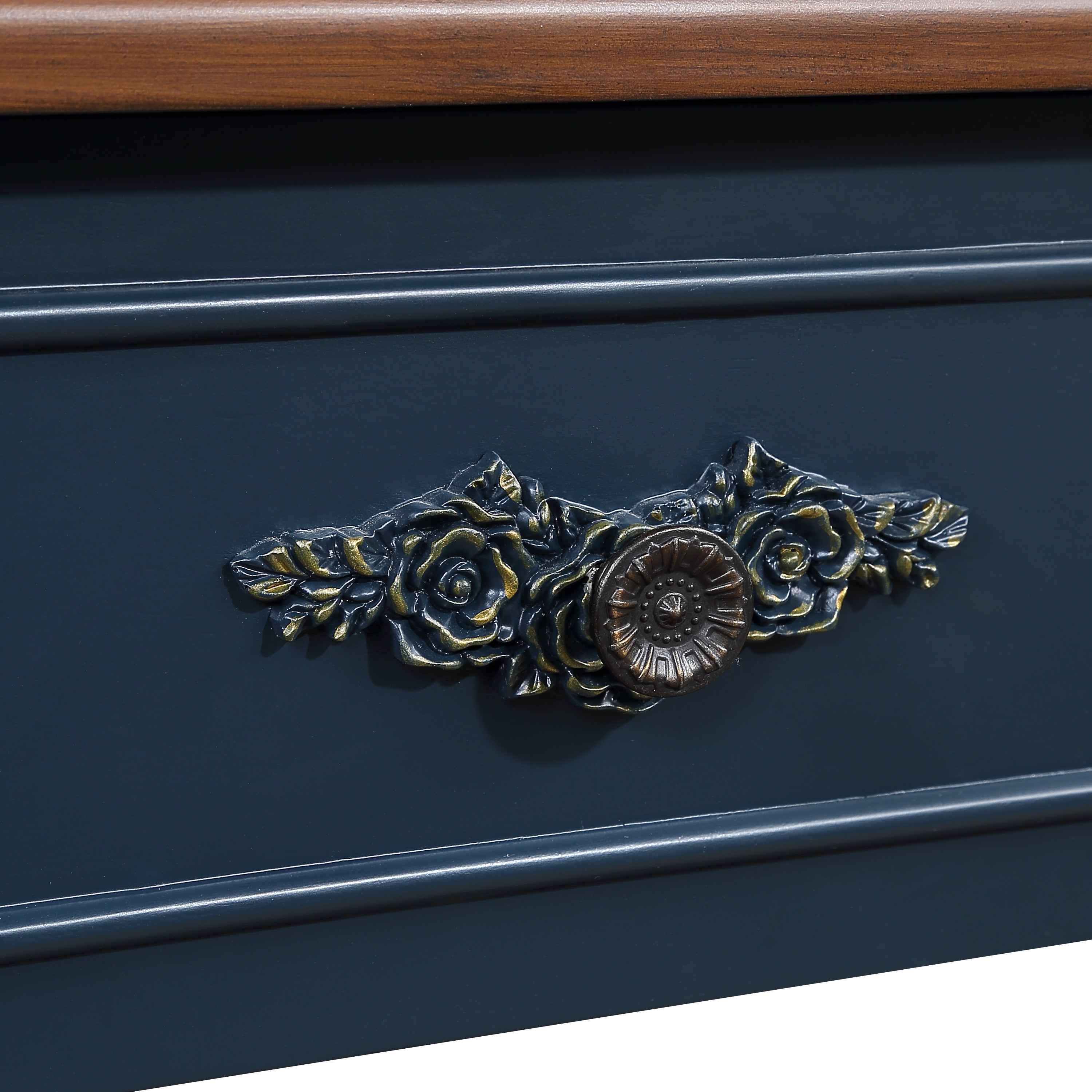 Curved Console Table with Drawers
