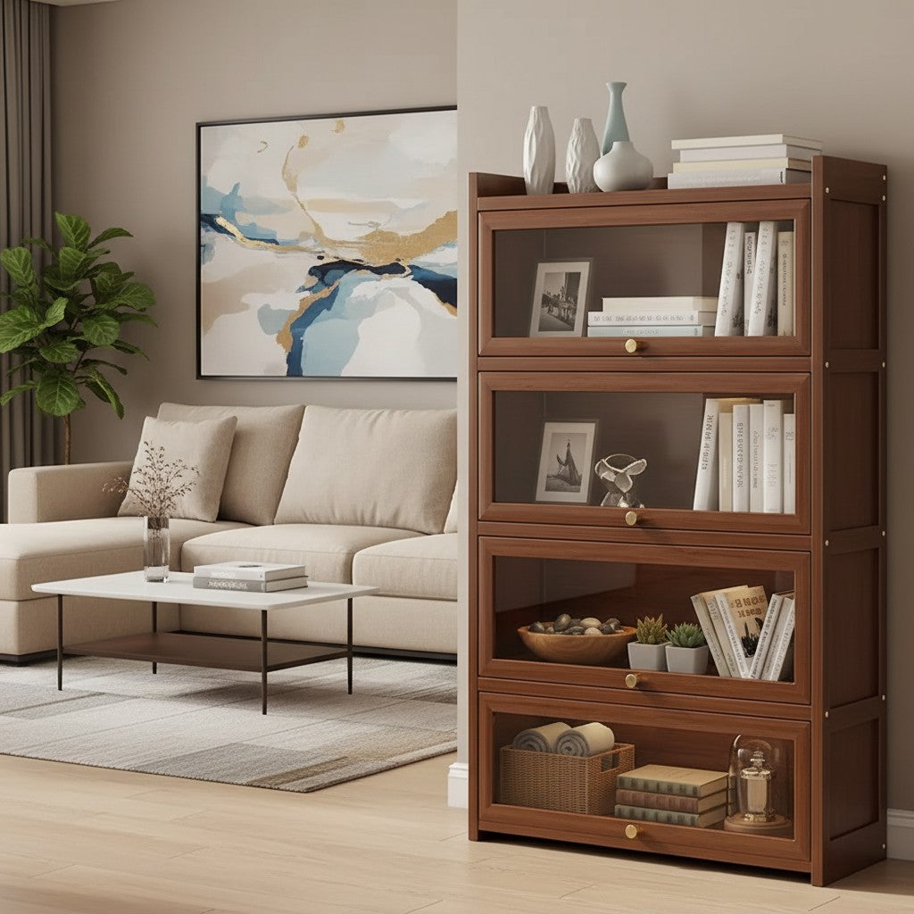 Four-Tier Bamboo Bookcase