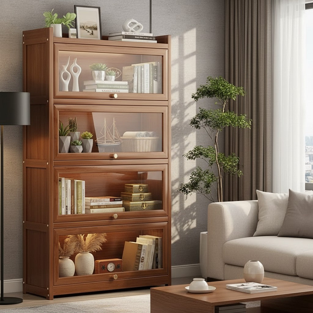Four-Tier Bamboo Bookcase