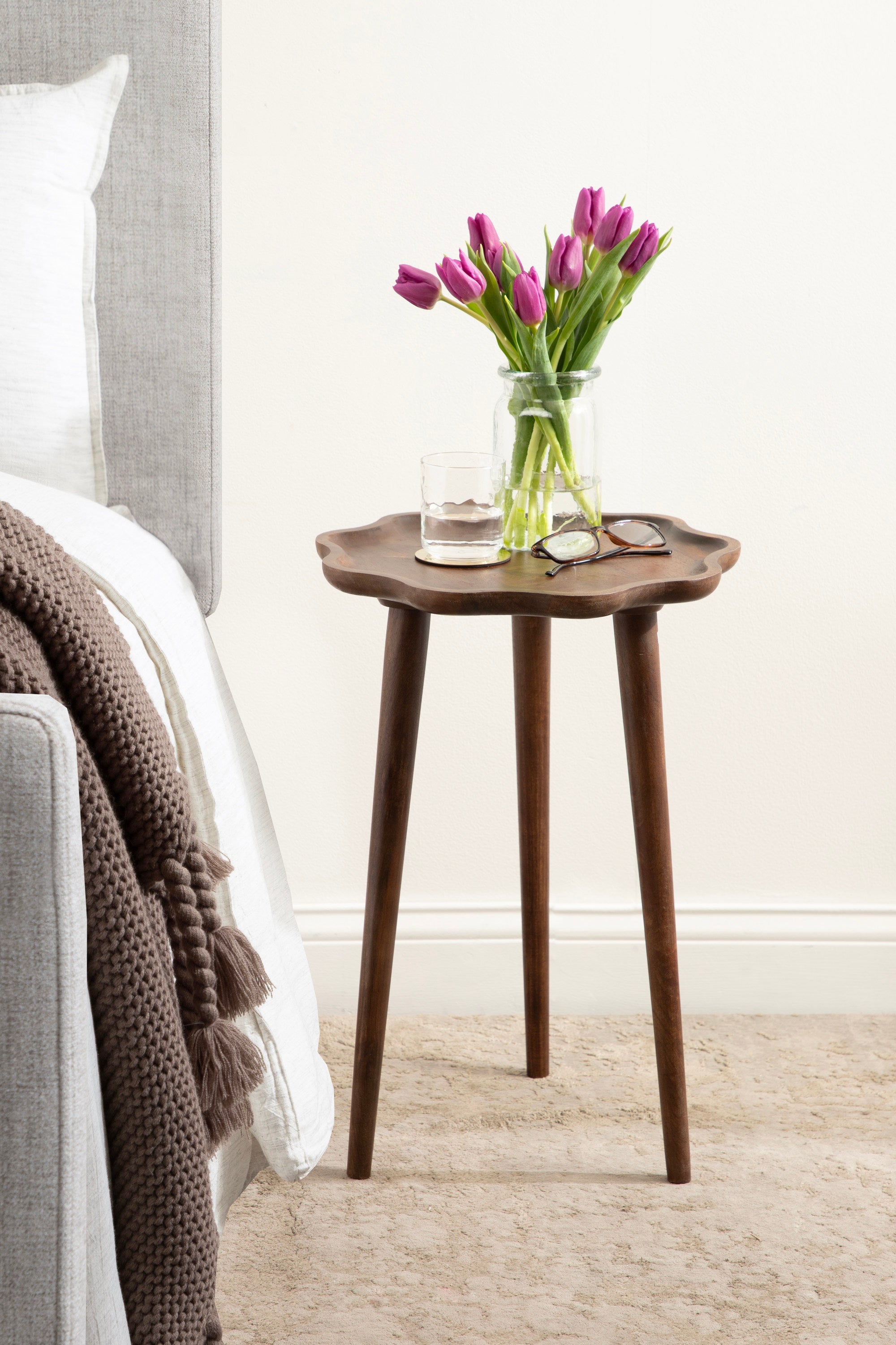 Scallop-Edge Side Table