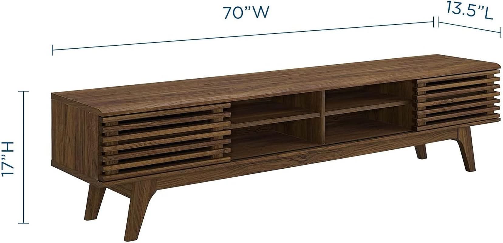Walnut TV Console — 70"