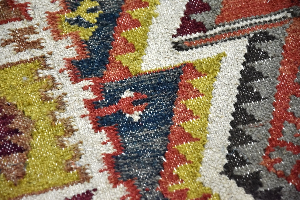 Kilim Wool Rug — Rust