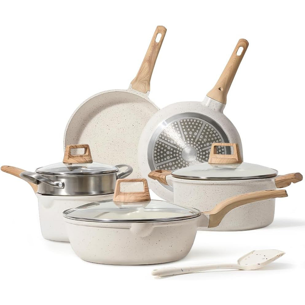 Beige Nonstick Sauté Pan