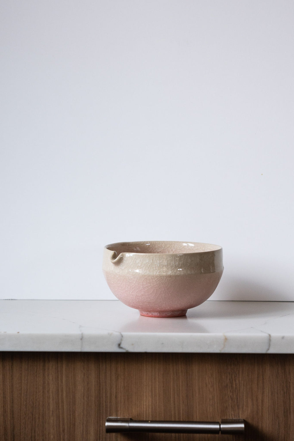 Handmade Ceramic Matcha Bowl with Spout & Matching Cup Set