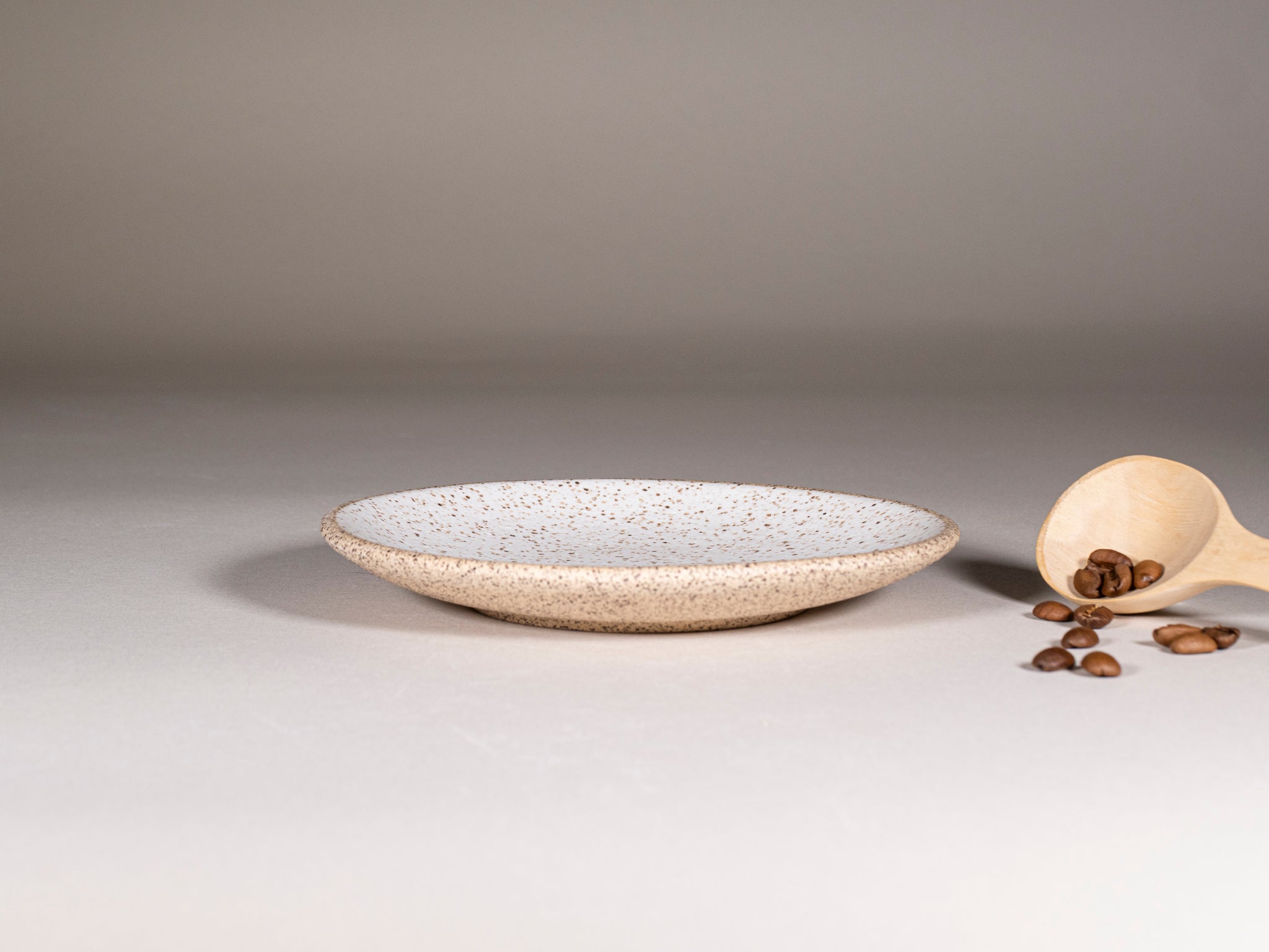 Cappuccino Cup, Latte Cup: Speckled/White, approximately 10-12 oz, Stoneware