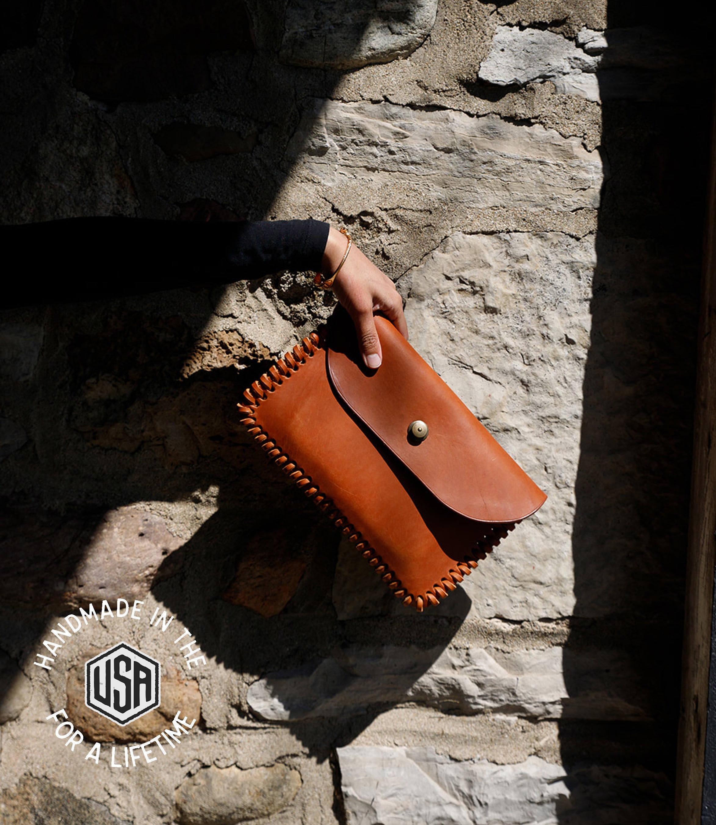 Gaucho Leather Clutch