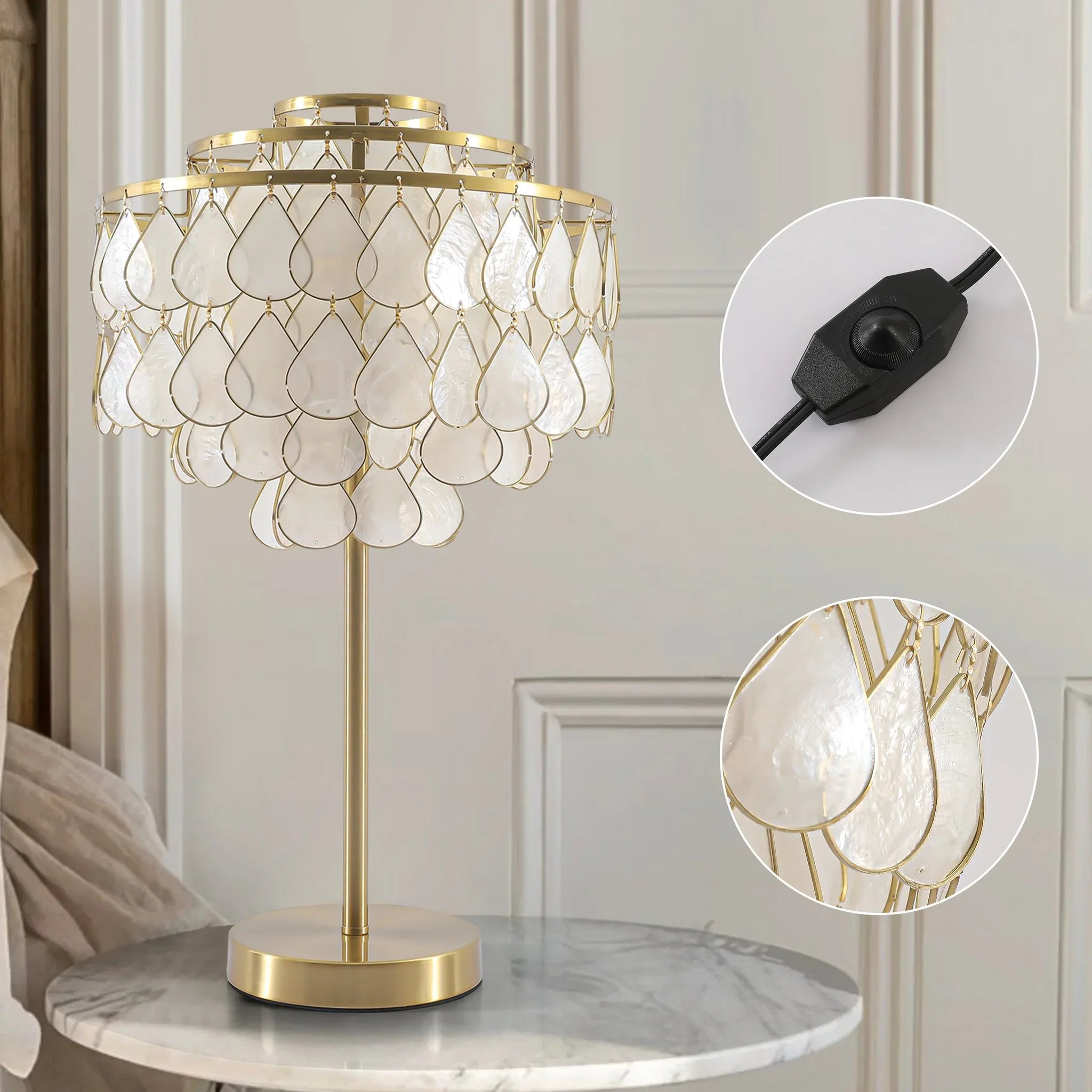 Capiz Shell Table Lamp