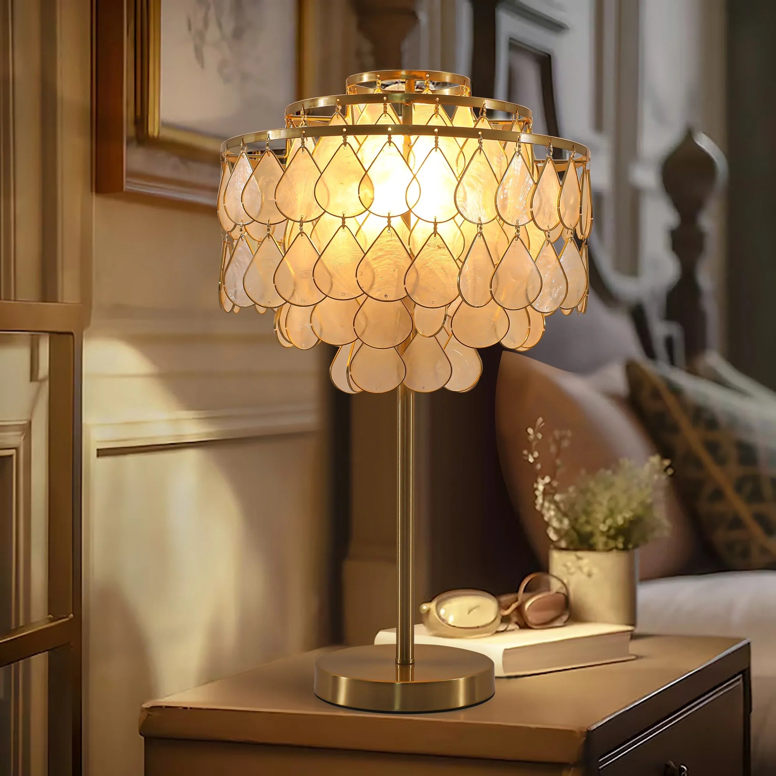 Capiz Shell Table Lamp