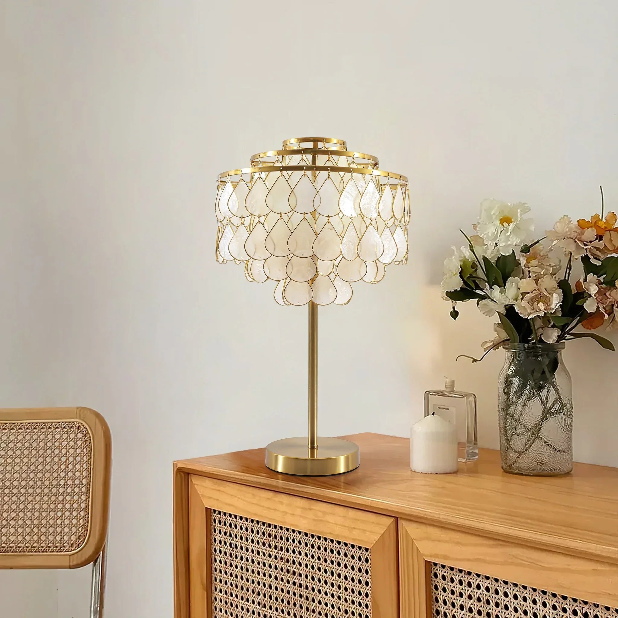 Capiz Shell Table Lamp