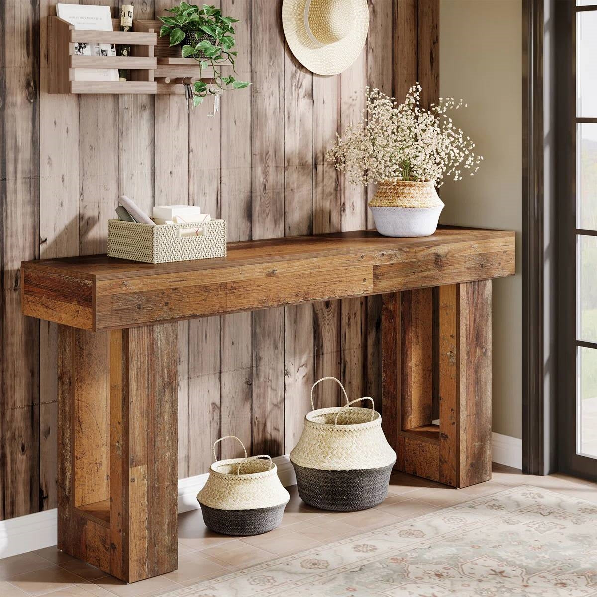 Narrow Console Table — Distressed