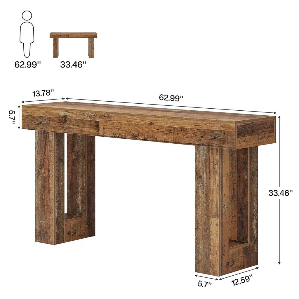 Narrow Console Table — Distressed