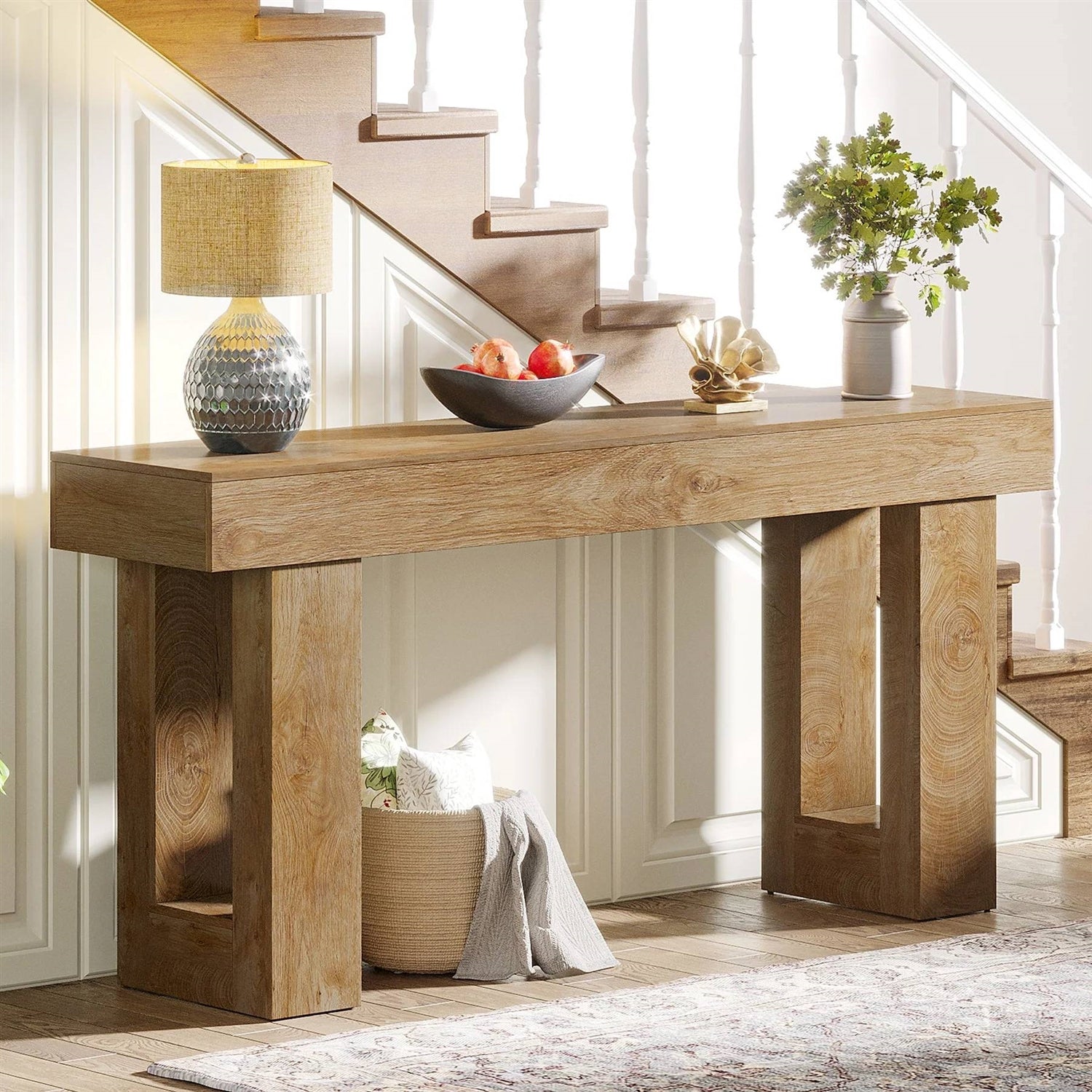 Narrow Console Table — Natural
