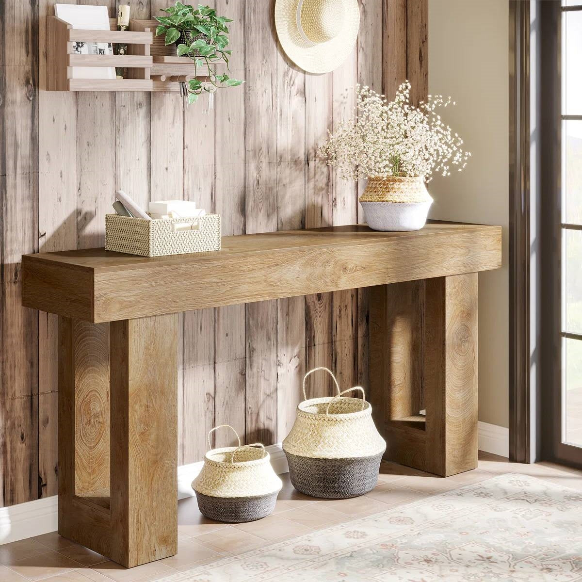 Narrow Console Table — Natural