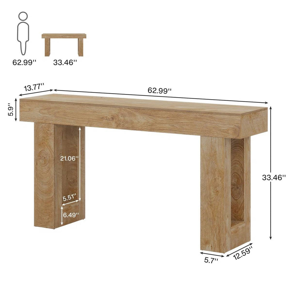 Narrow Console Table — Natural
