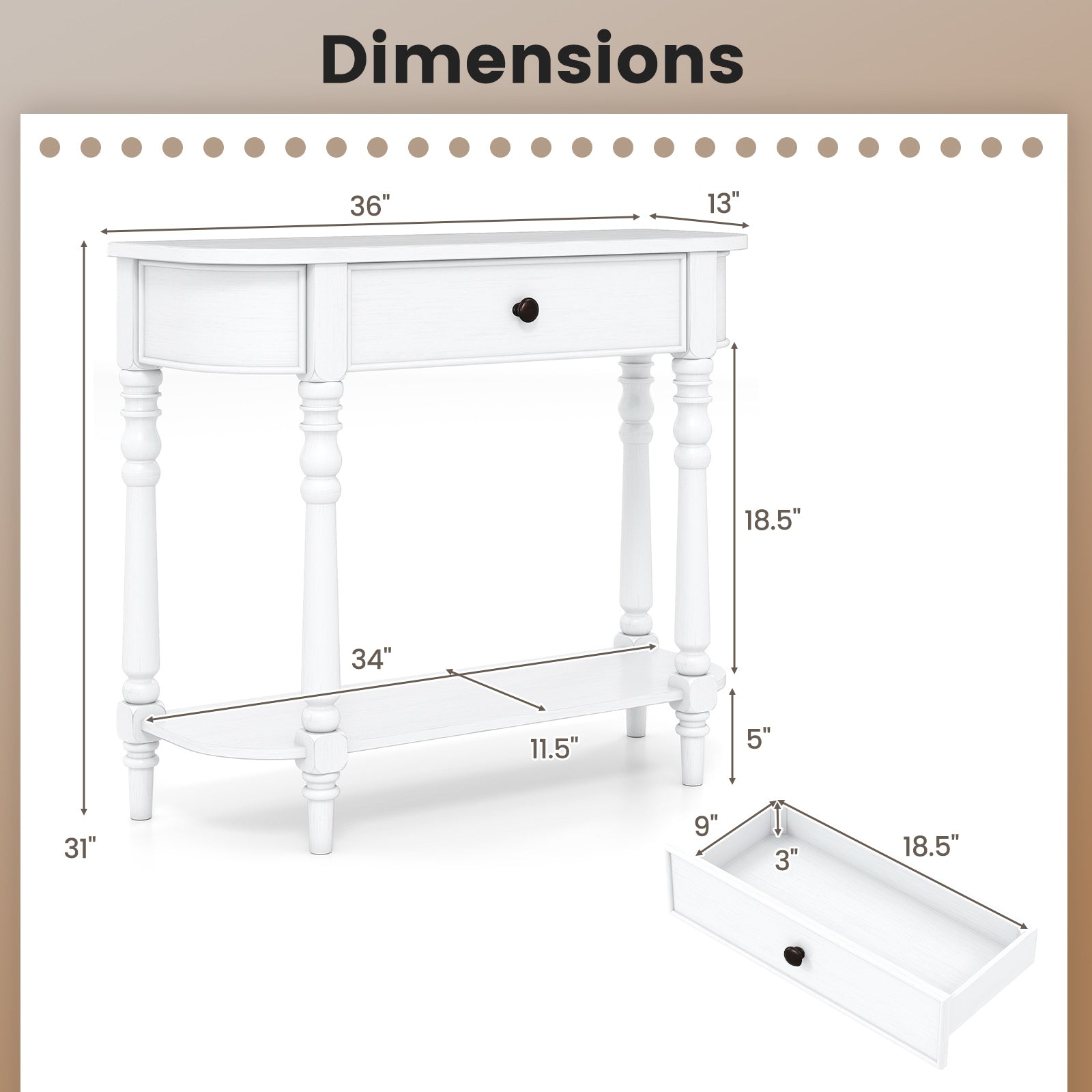 Two-Tier Console Table