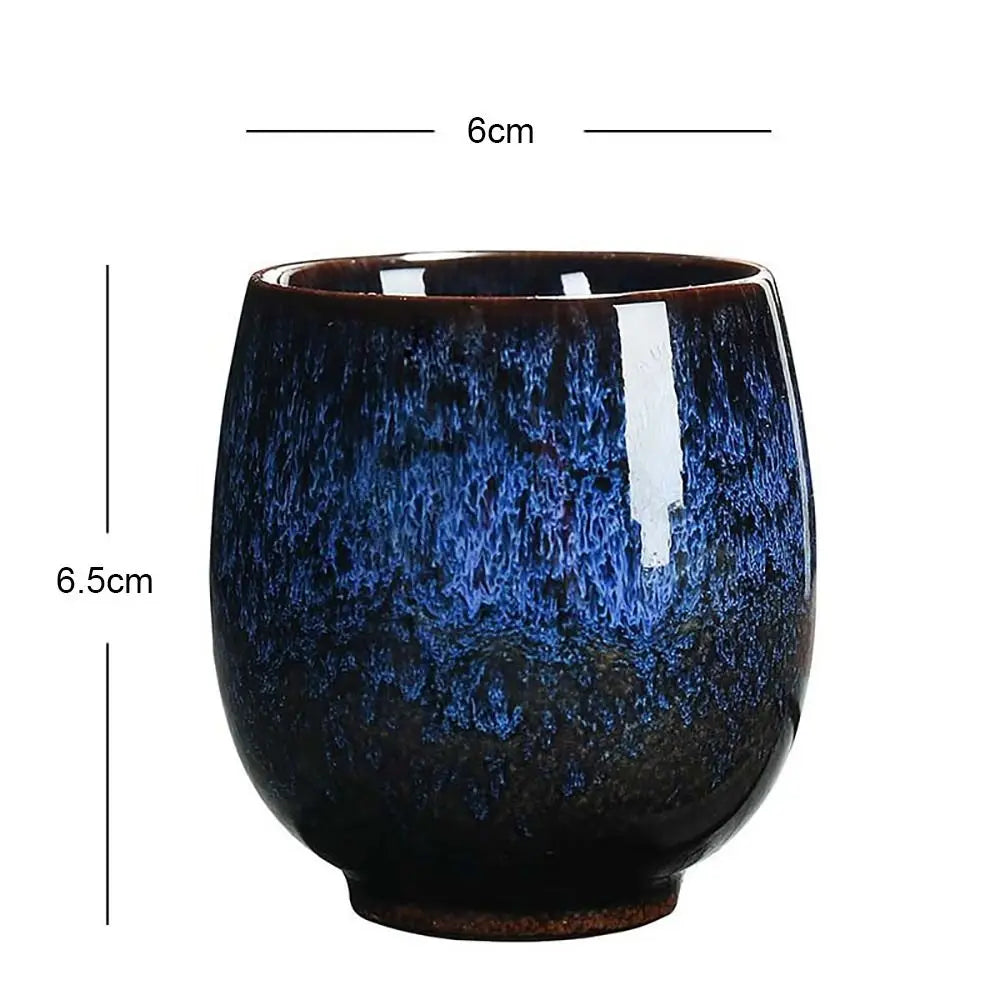 Japanese Style Ceramic Tea Cup Kiln Transformation Espresso Cup Porcelain Kung Fu Teacup Pottery Coffee Mug Wine Drinkware