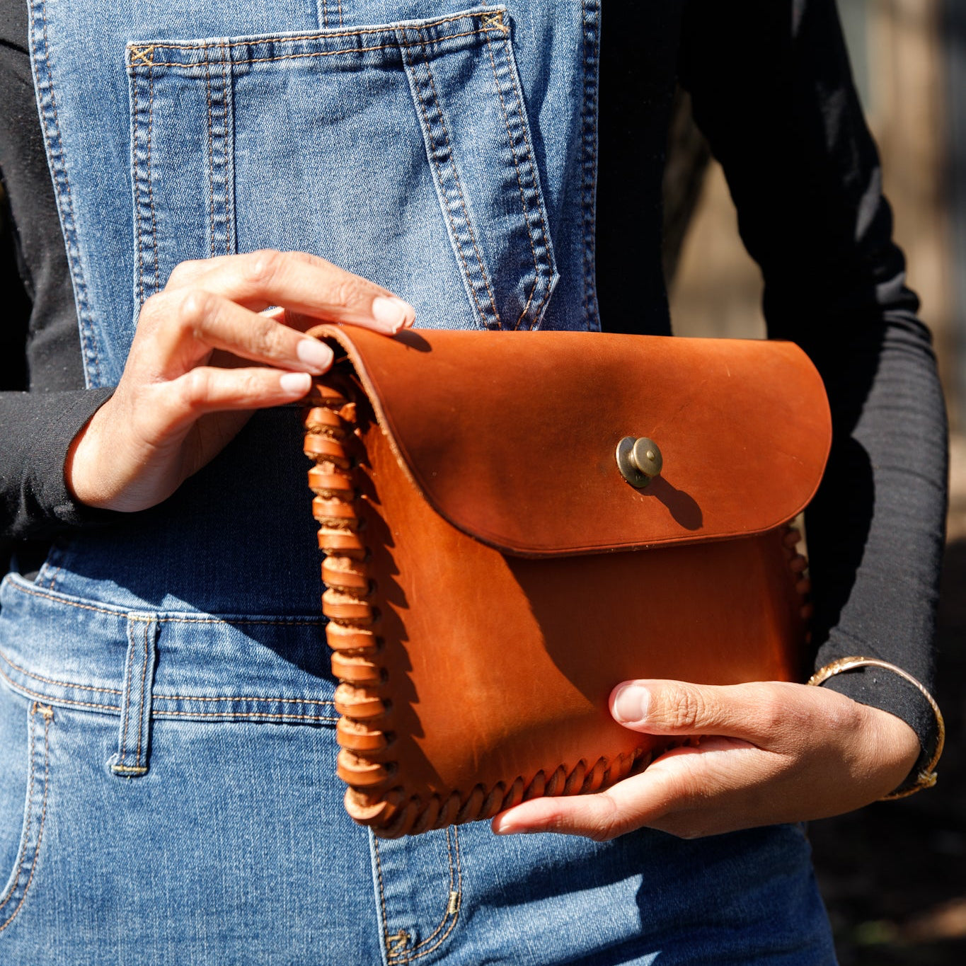 Gaucho Leather Clutch