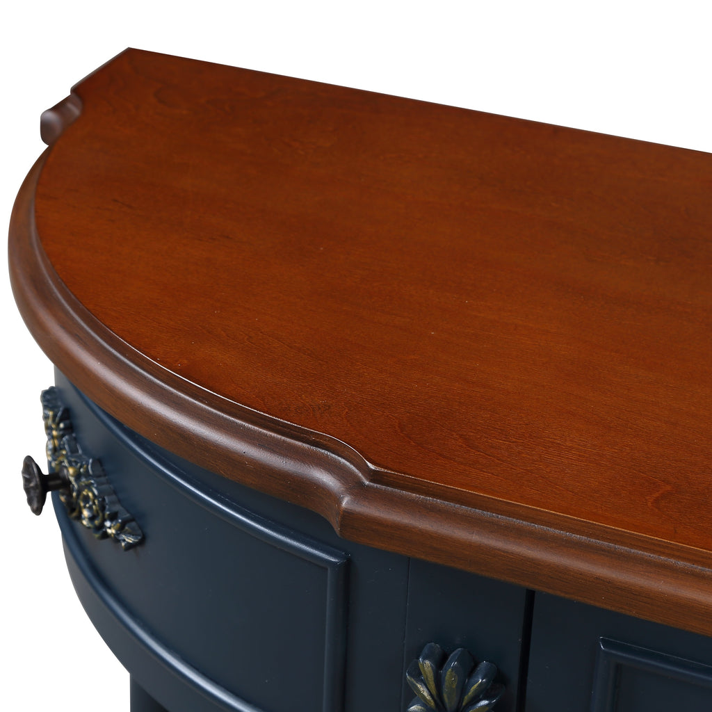Curved Console Table with Drawers