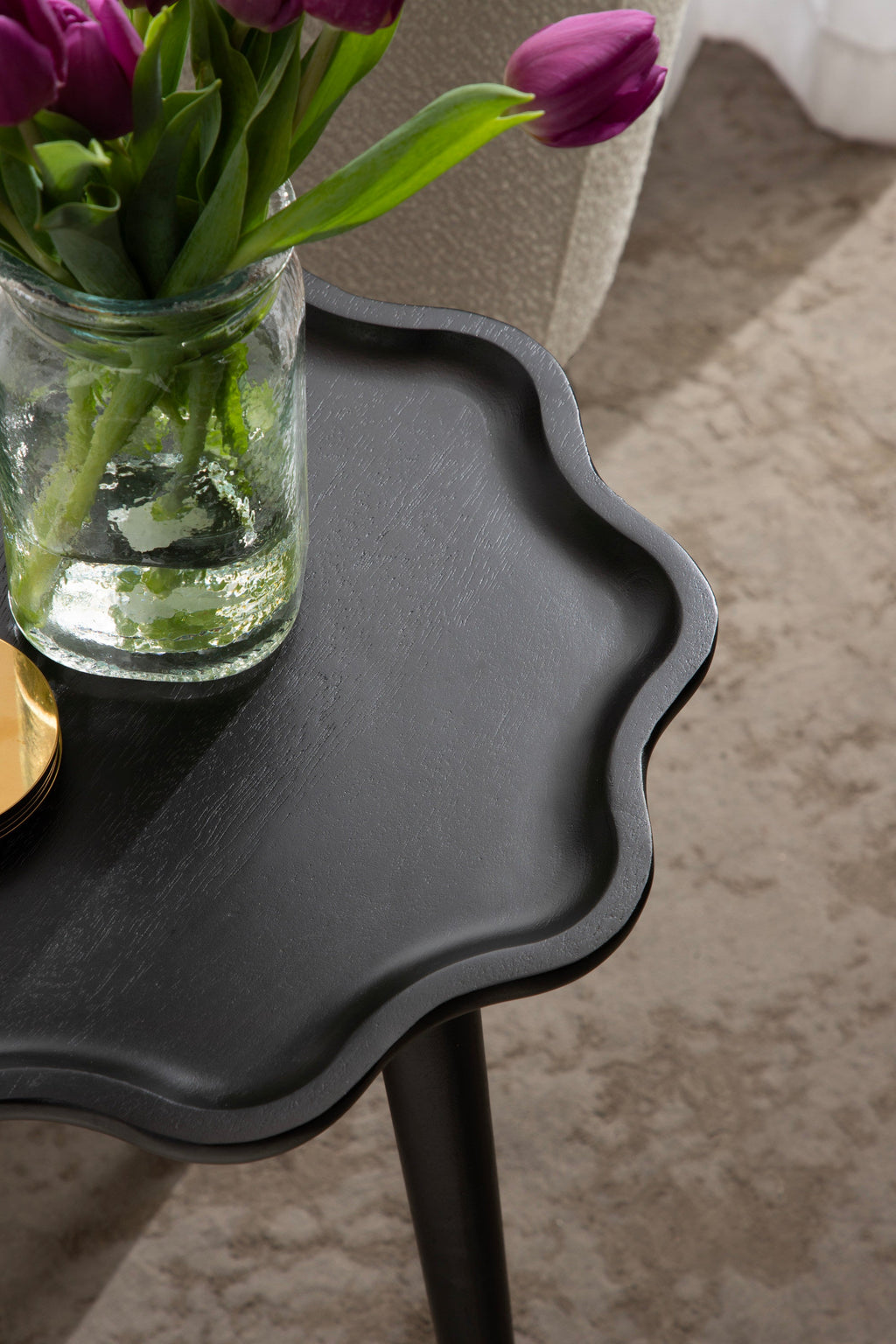 Scallop-Edge Side Table
