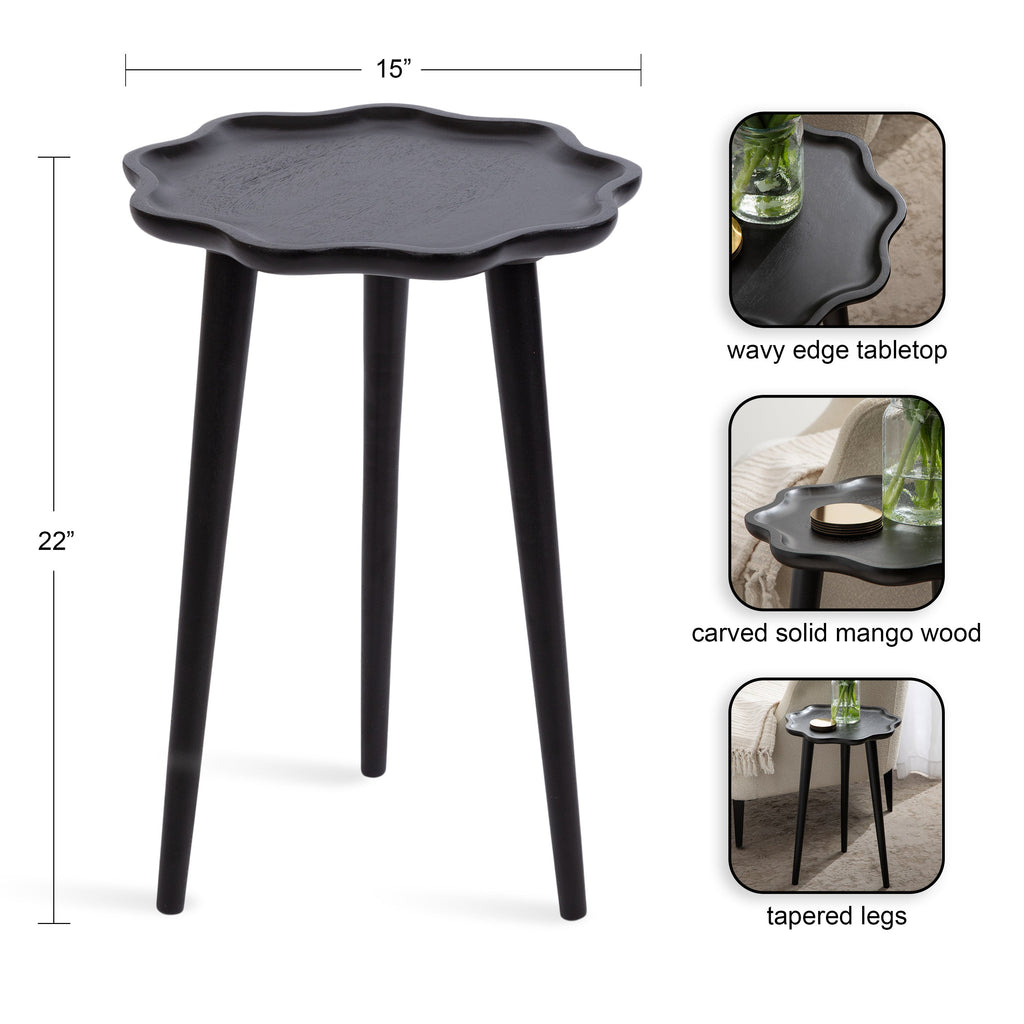 Scallop-Edge Side Table