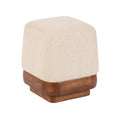 Scallop-Edge Square Ottoman