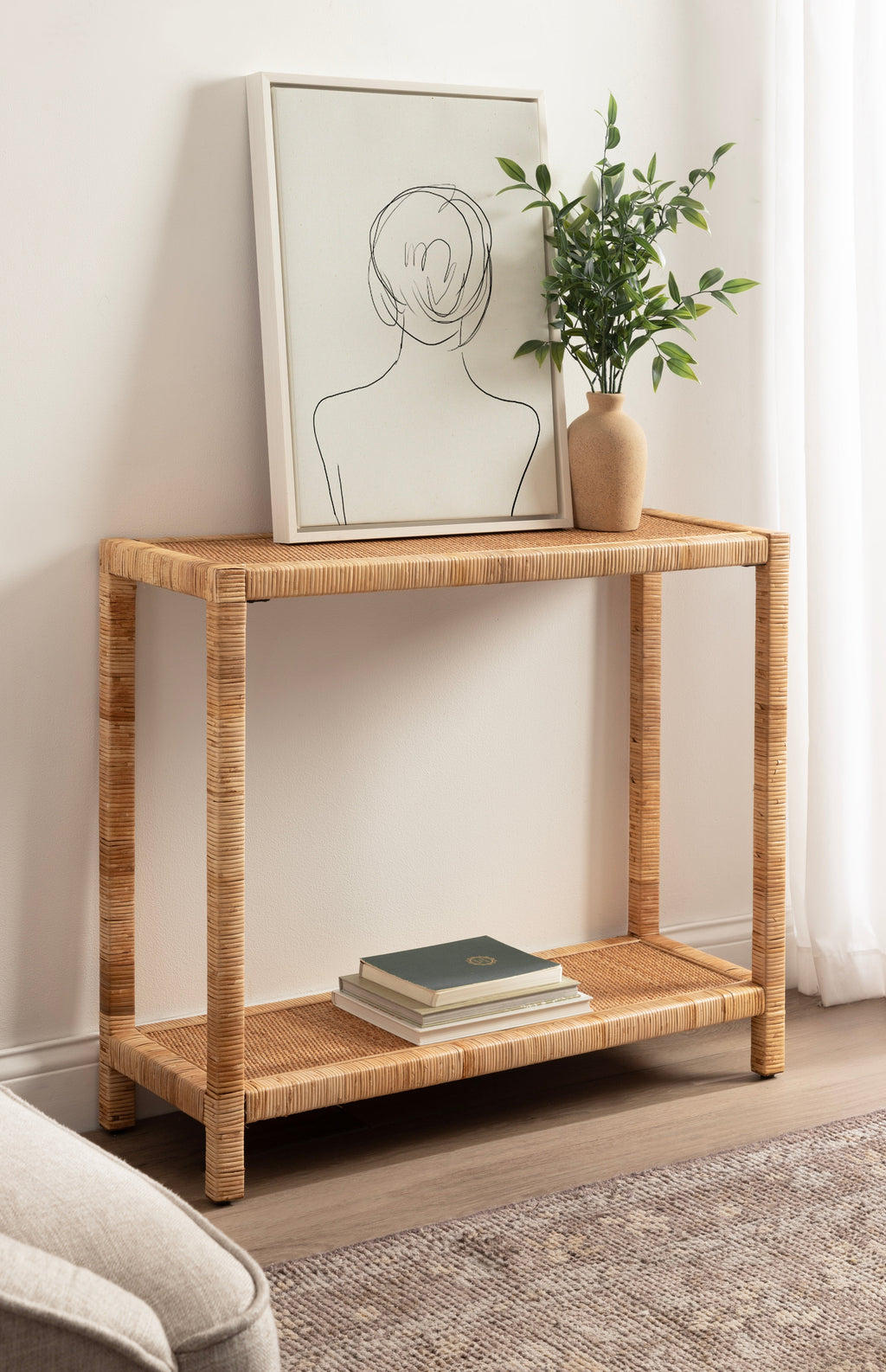 Rattan Console Table