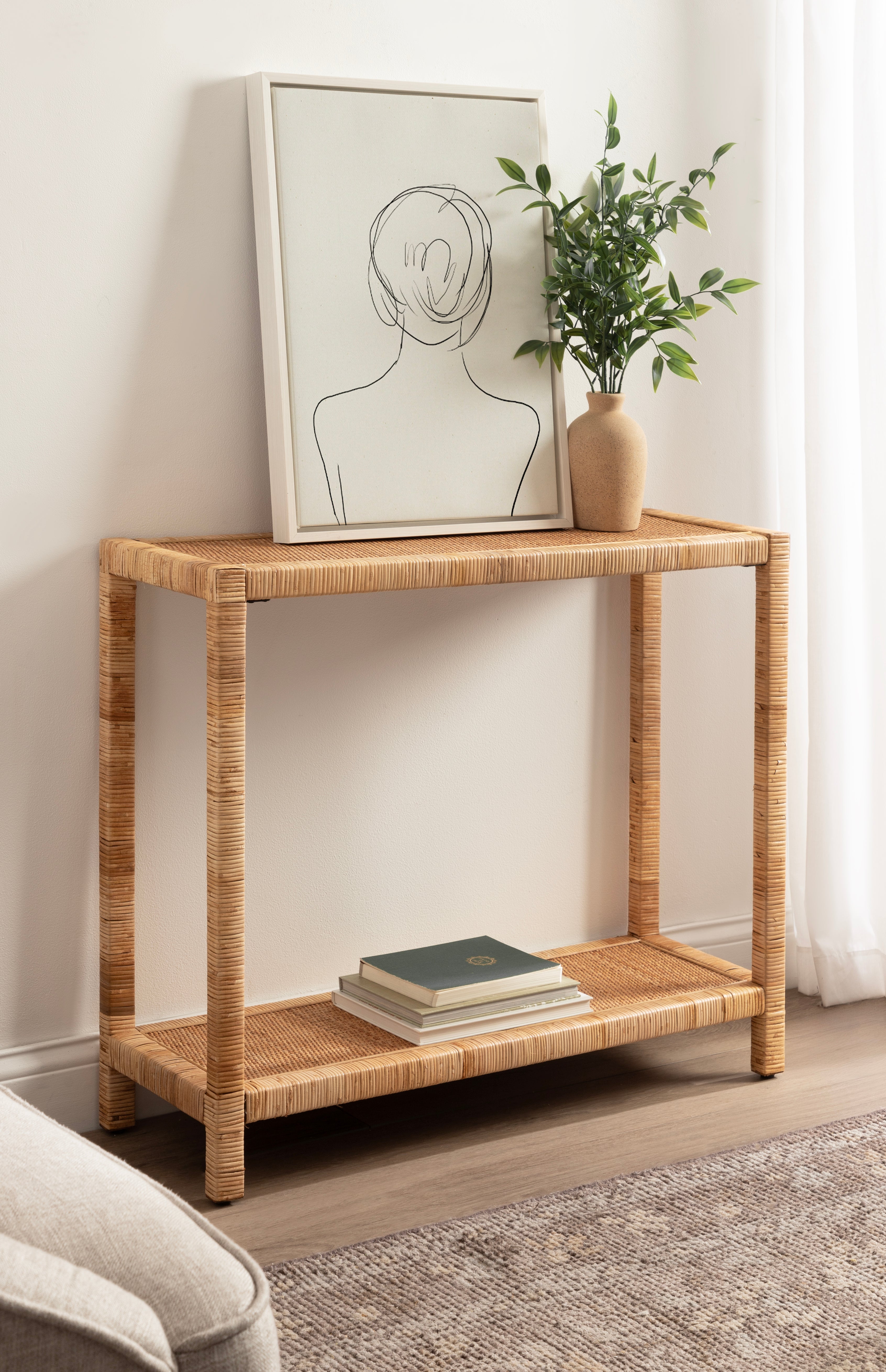 Rattan Console Table