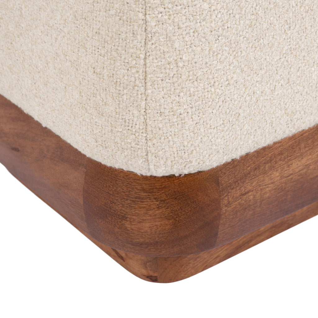 Scallop-Edge Square Ottoman