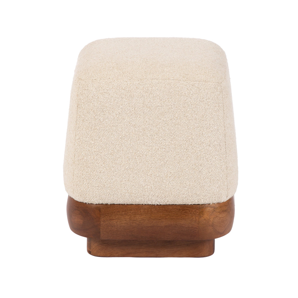 Scallop-Edge Square Ottoman