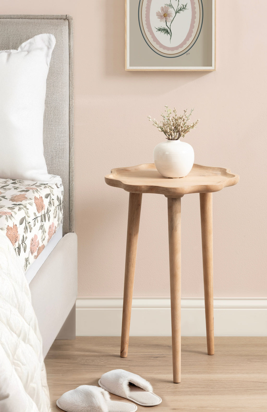 Scallop-Edge Side Table
