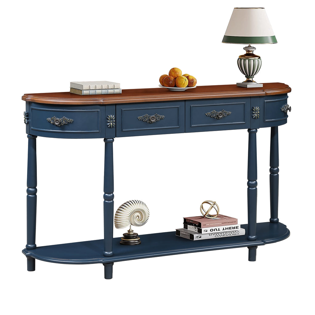 Curved Console Table with Drawers