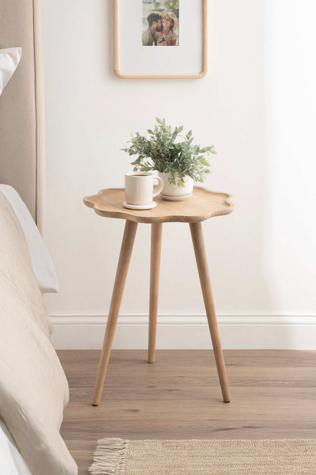 Scallop-Edge Side Table