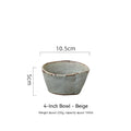 Ceramic Rice Bowl Retro Handcrafted Textured Soup Bowl