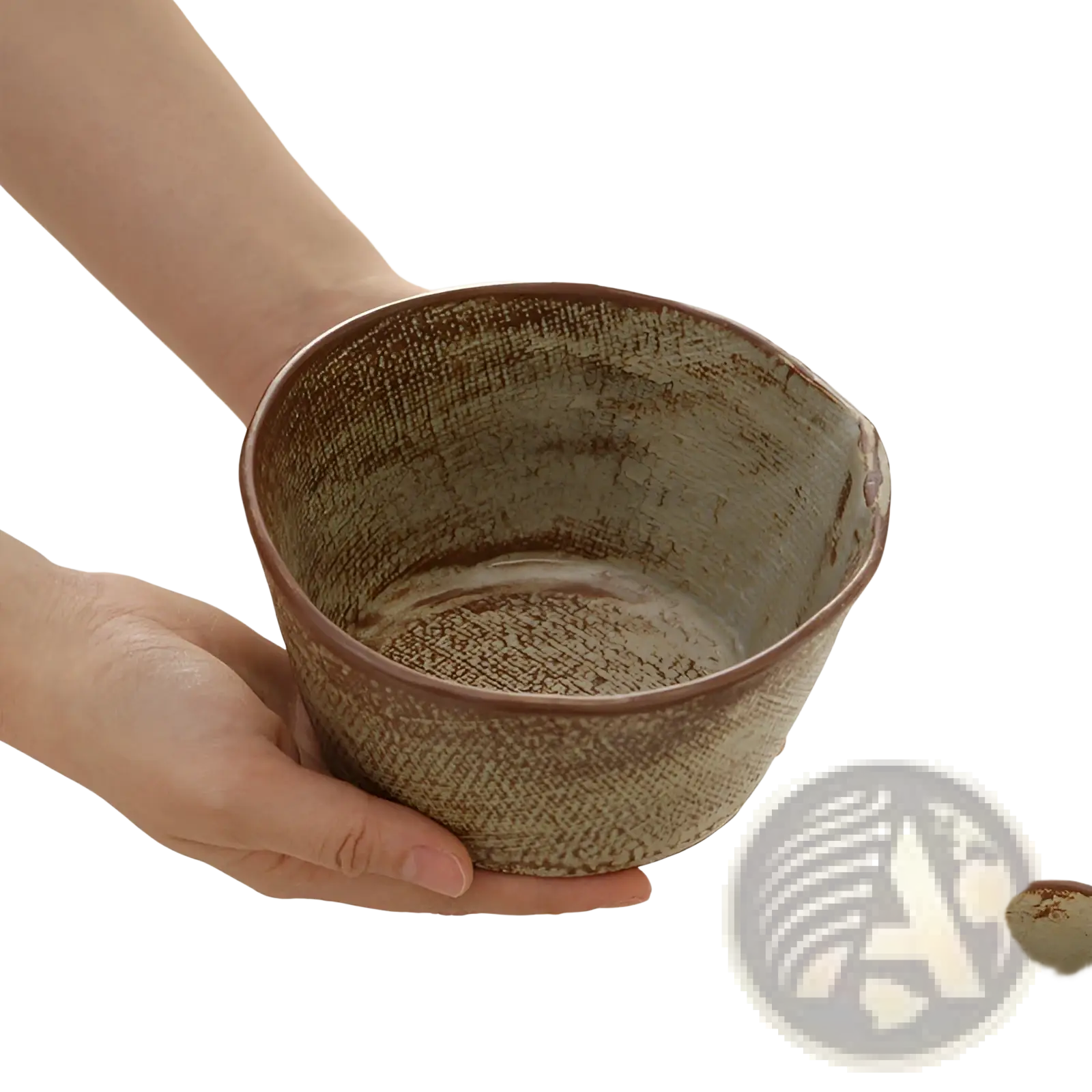 Ceramic Rice Bowl Retro Handcrafted Textured Soup Bowl