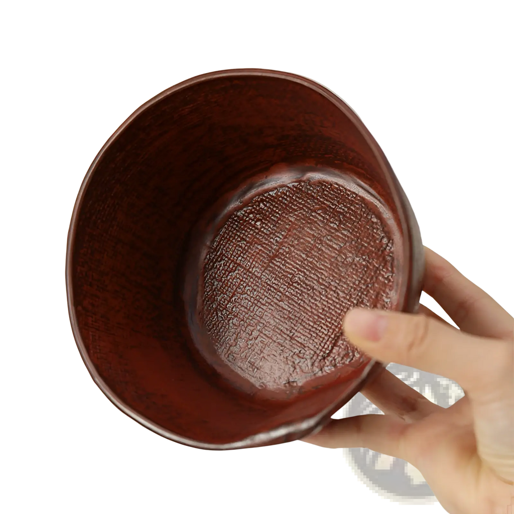 Ceramic Rice Bowl Retro Handcrafted Textured Soup Bowl