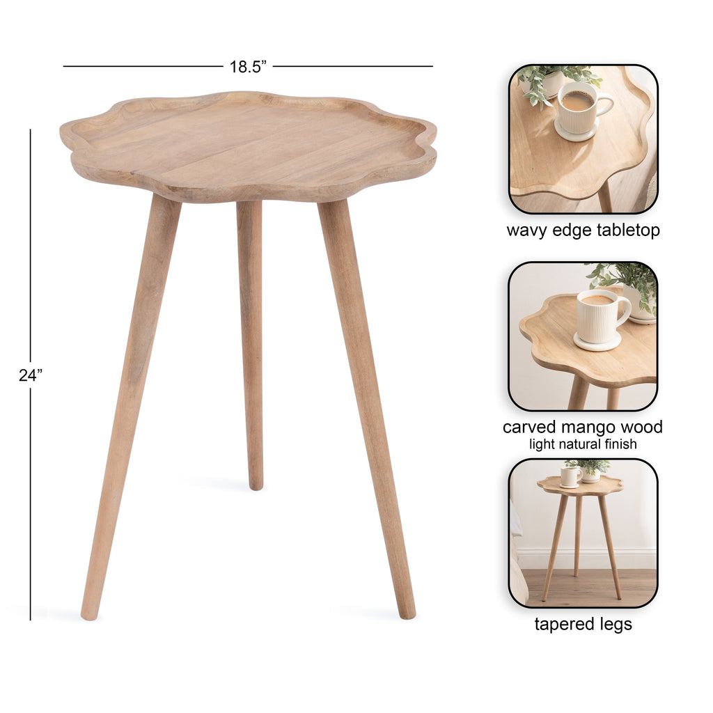 Scallop-Edge Side Table