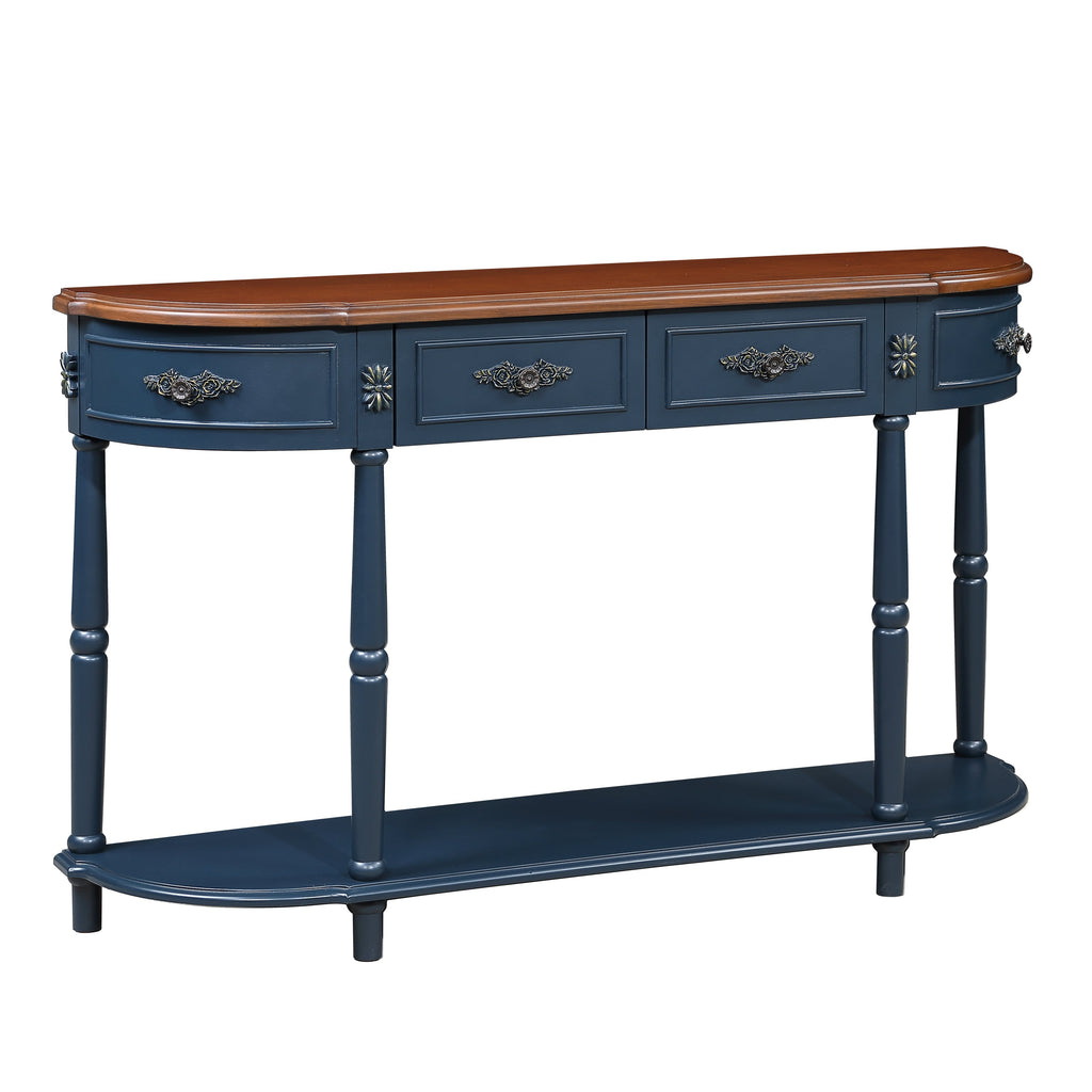 Curved Console Table with Drawers