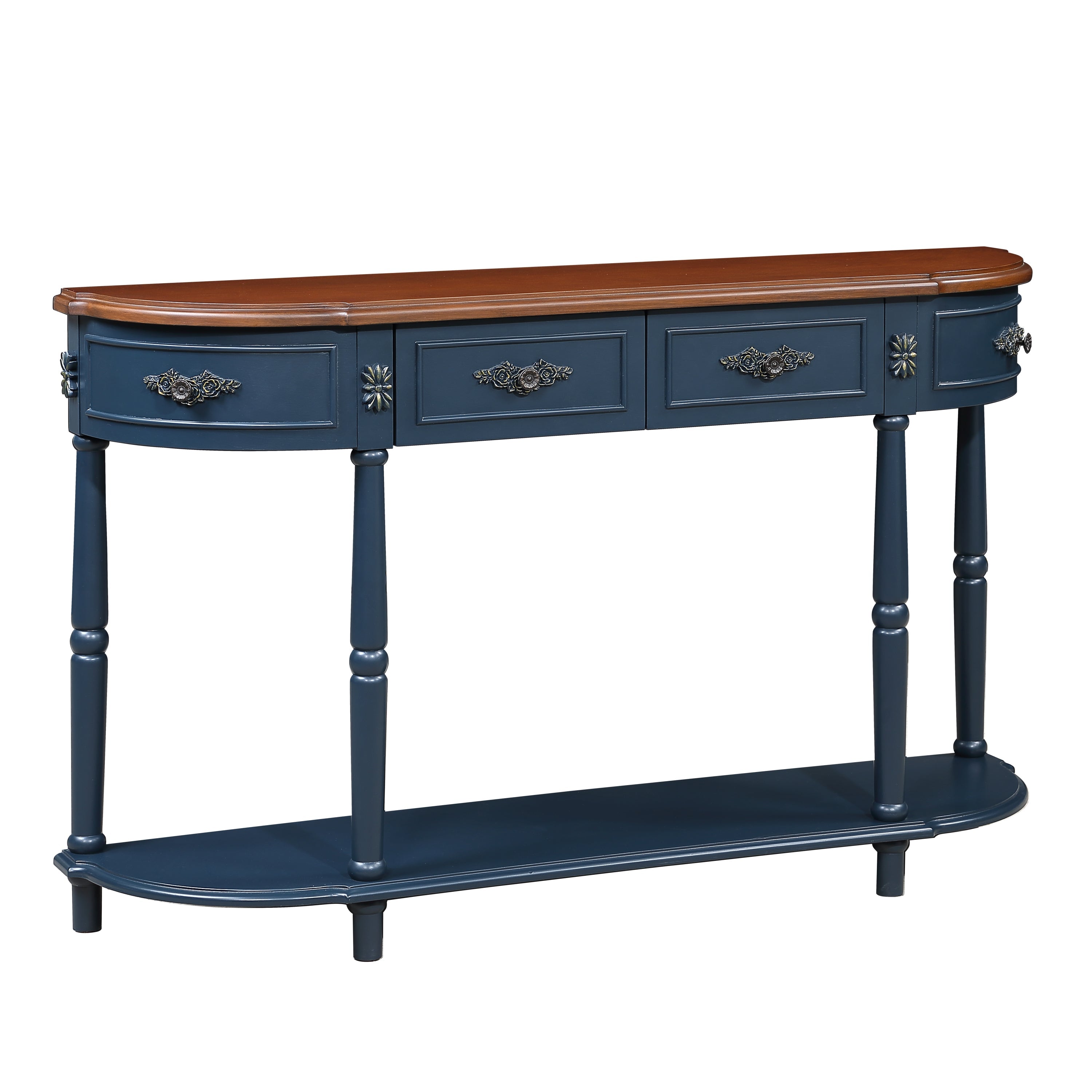 Curved Console Table with Drawers