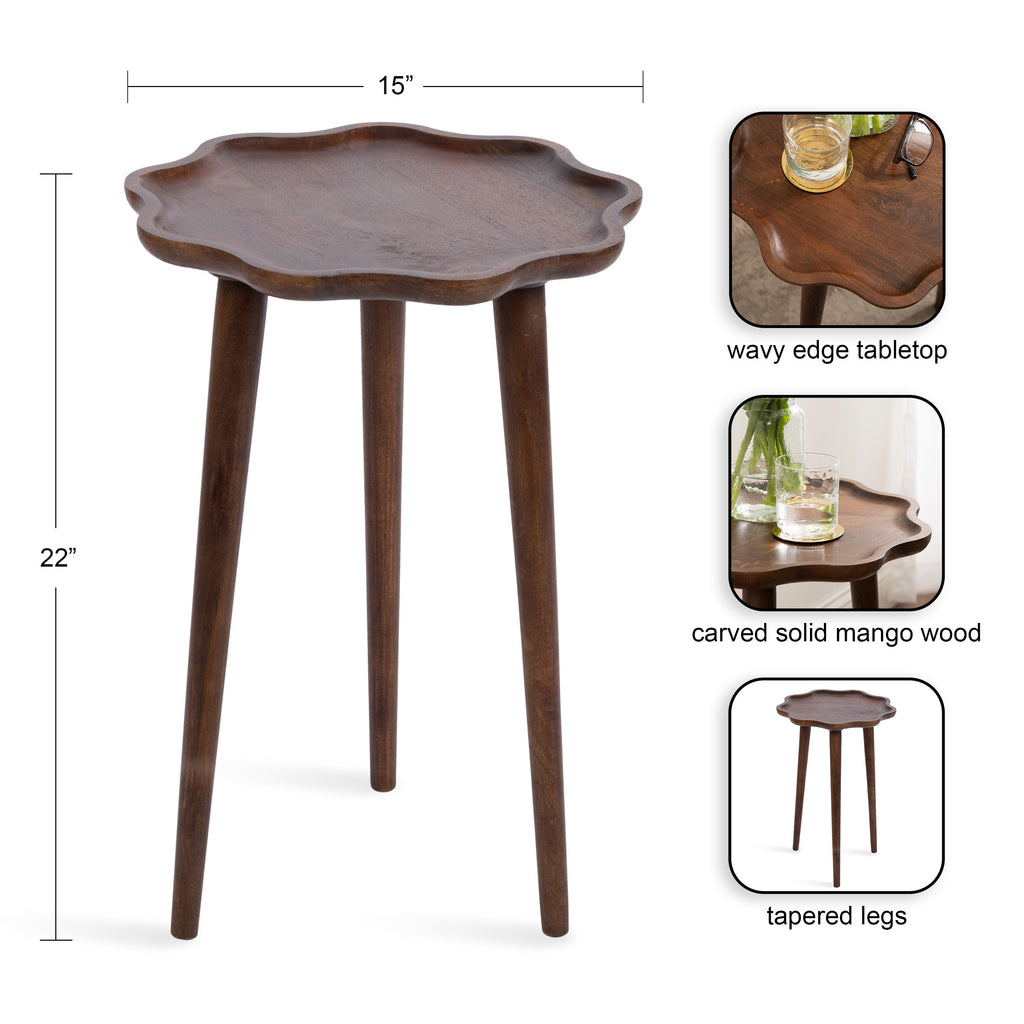 Scallop-Edge Side Table