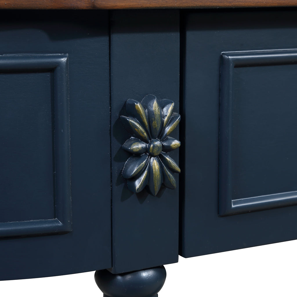 Curved Console Table with Drawers