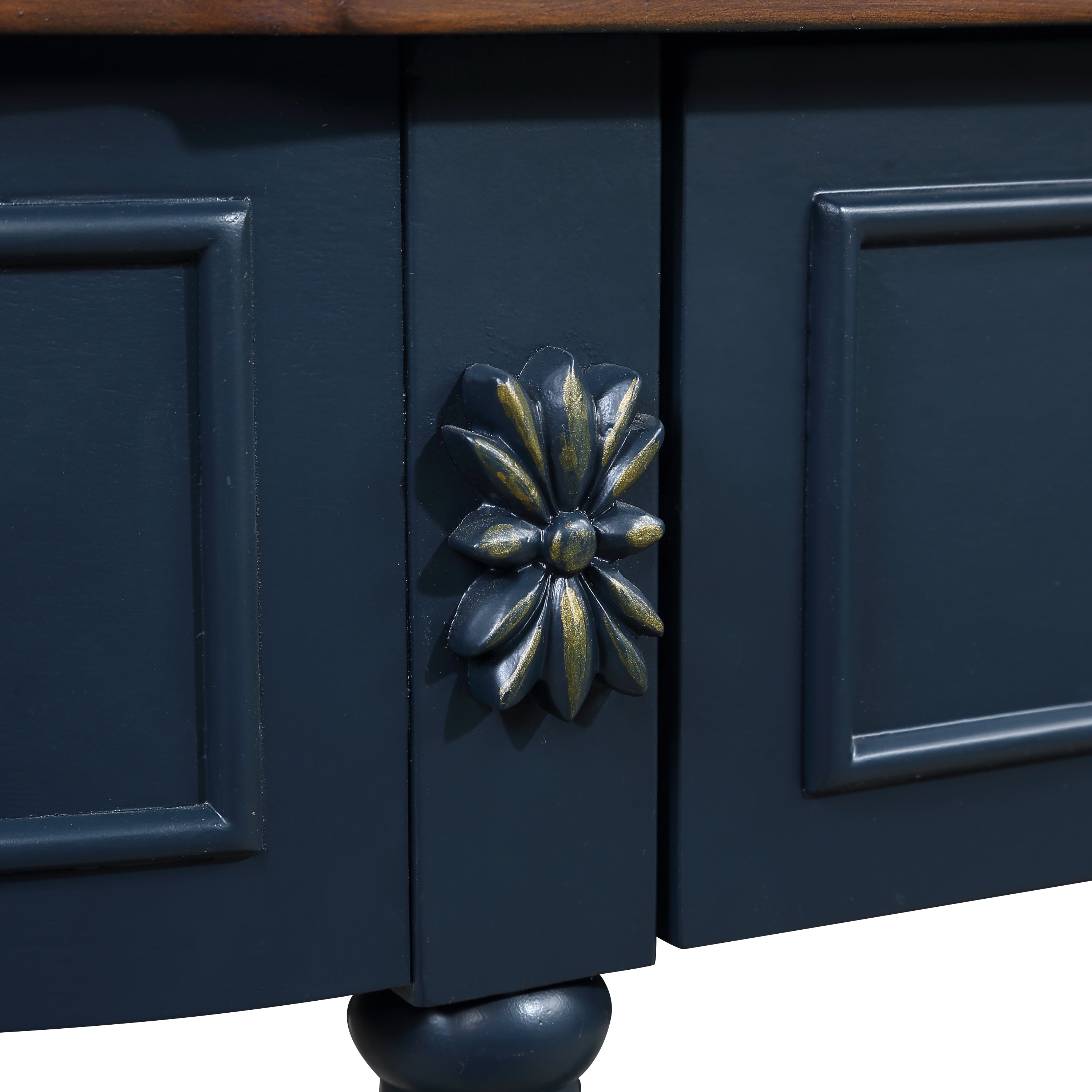 Curved Console Table with Drawers