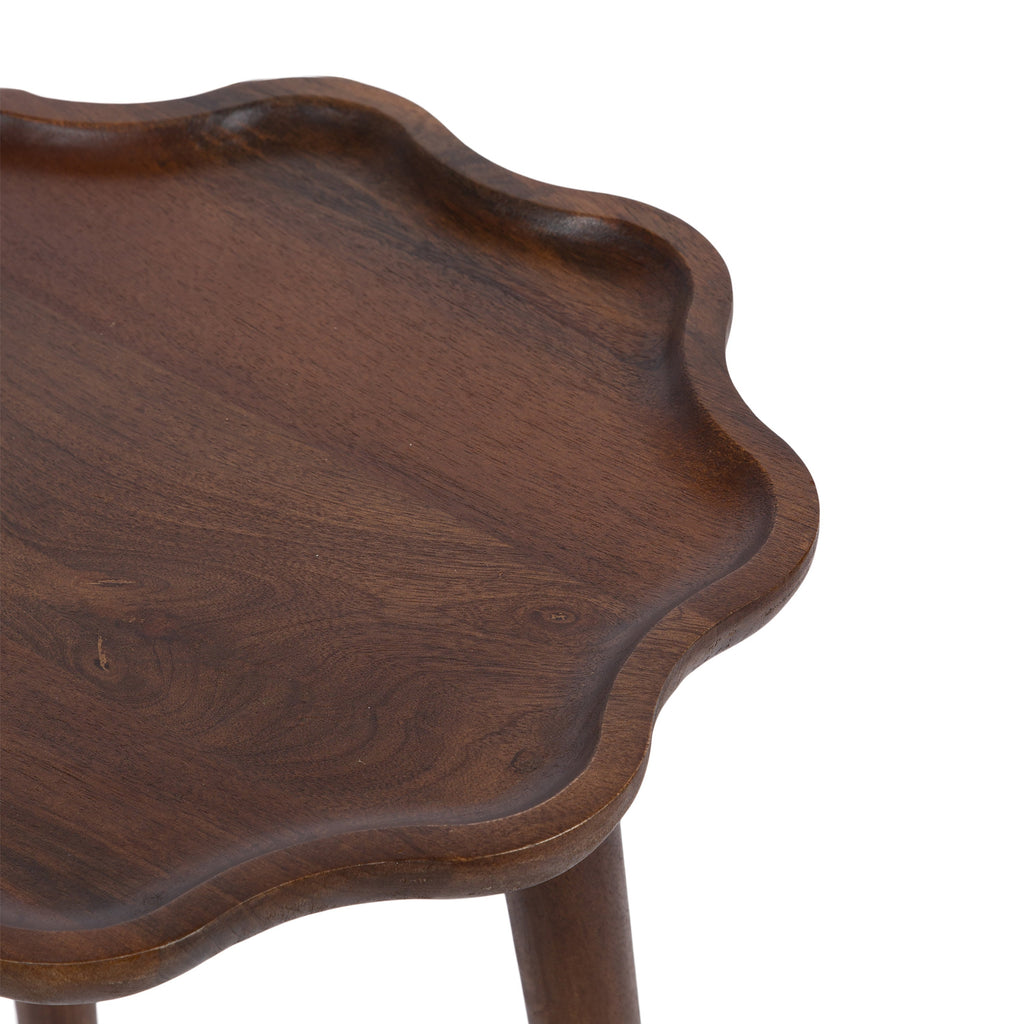 Scallop-Edge Side Table