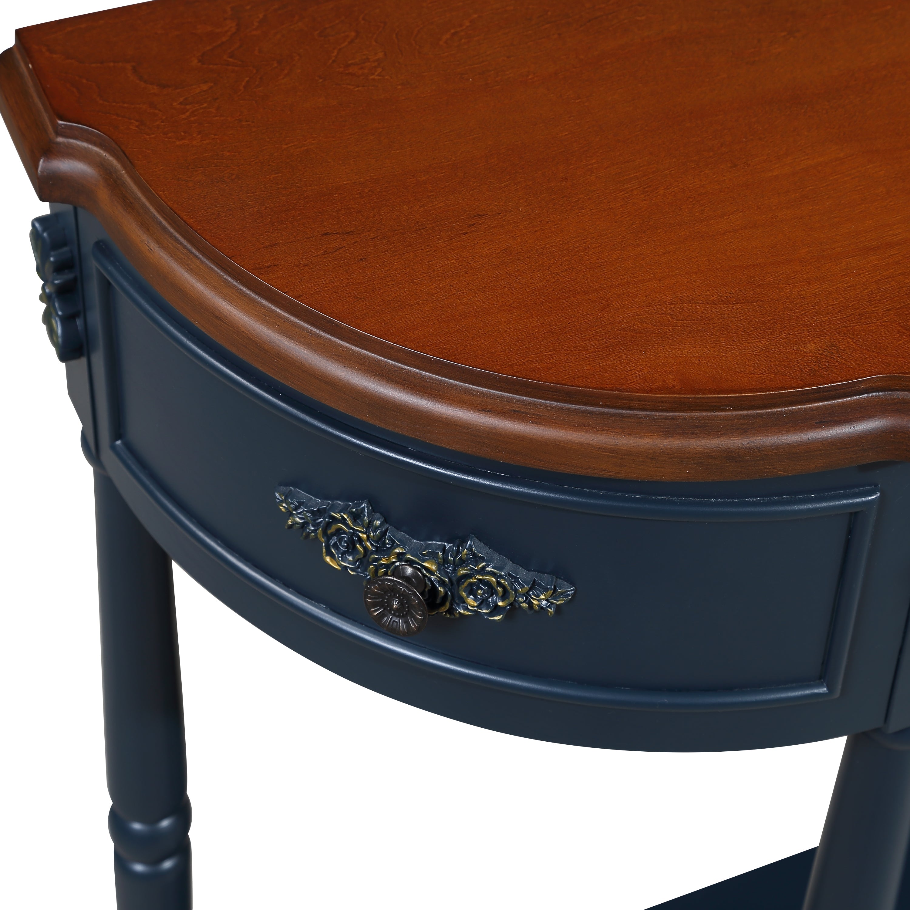 Curved Console Table with Drawers