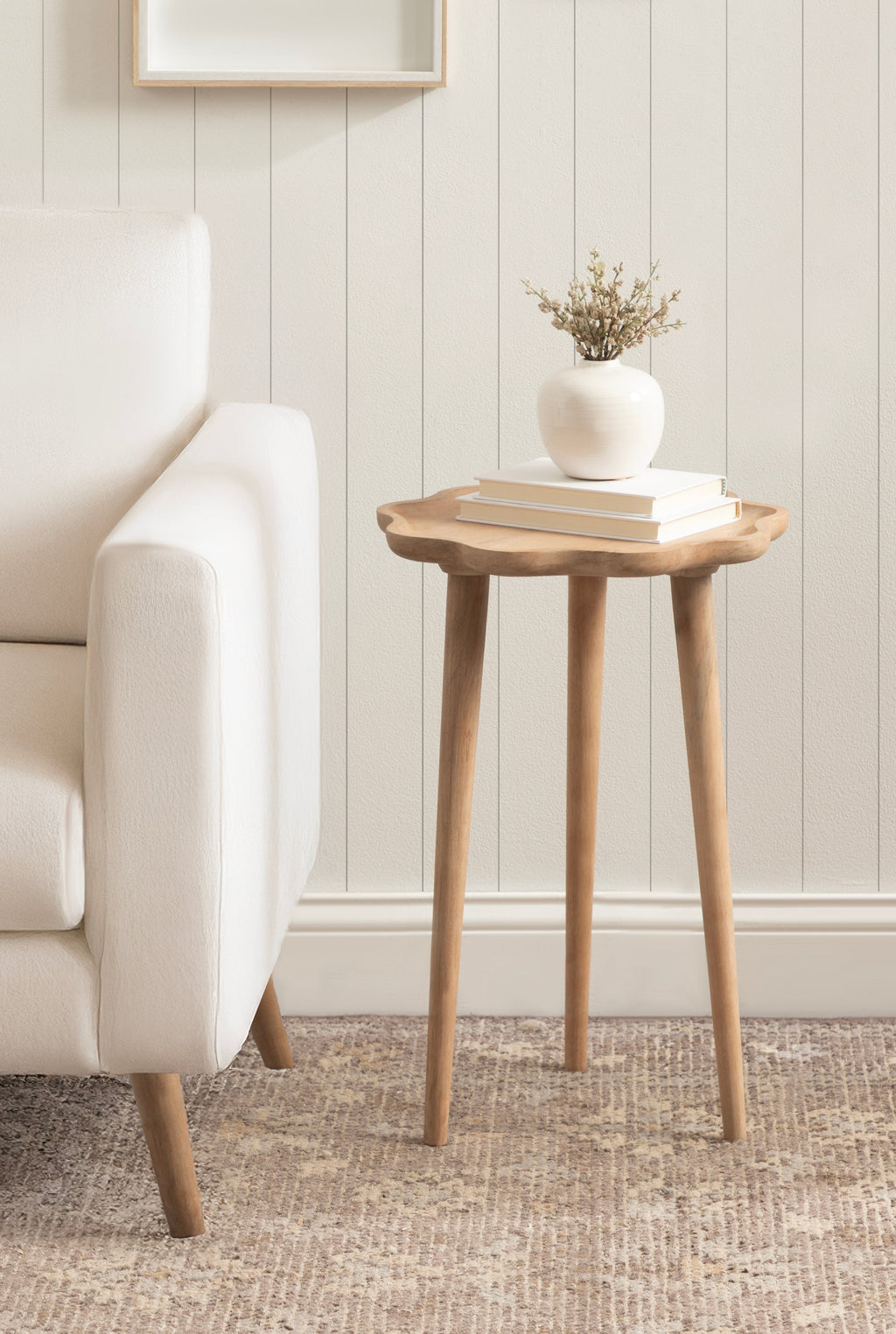 Scallop-Edge Side Table