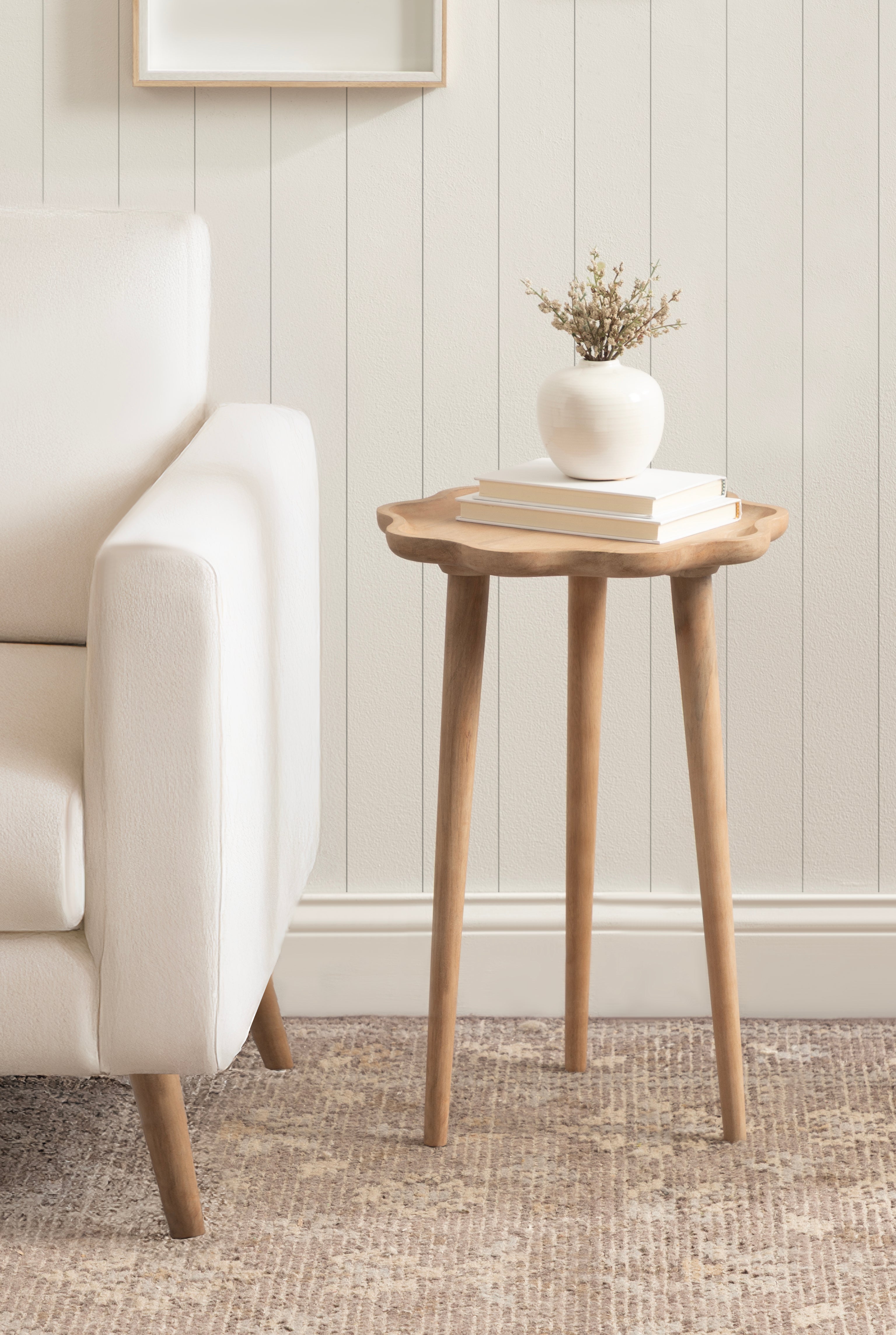 Scallop-Edge Side Table